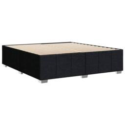 Berkfield Home Bed Frame without Mattress Black Super King Fabric - thumbnail 6