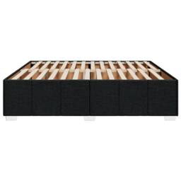 Berkfield Home Bed Frame without Mattress Black Super King Fabric - thumbnail 5