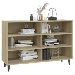 Berkfield Home Sideboard Sonoma Oak 103.5x35x70 cm Engineered Wood in Light Tan - thumbnail 1