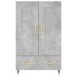 Berkfield Home Highboard Concrete Grey 69.5x31x115 cm Engineered Wood - thumbnail 5