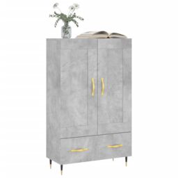 Berkfield Home Highboard Concrete Grey 69.5x31x115 cm Engineered Wood - thumbnail 3