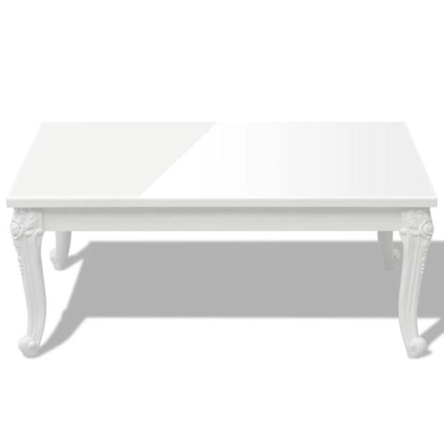 Berkfield Home Classic Coffee Table 100x60x42 cm High Gloss White - Size: 100 x 60 x 42 cm - image 1