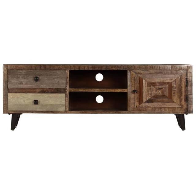 Berkfield Home TV Cabinet 118x30x40 cm Solid Mango Wood in Brown - Size: 118 x 30 x 40 cm - image 1