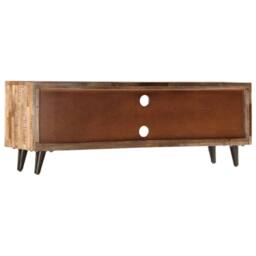 Berkfield Home TV Cabinet 118x30x40 cm Solid Mango Wood in Brown - Size: 118 x 30 x 40 cm - thumbnail 5