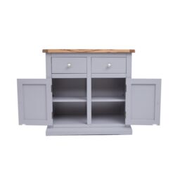 Cabinet Bits Rocca Grey 2 Drawer 2 Door Sideboard Brass Knob - thumbnail 6