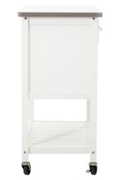 Orsina Compact Grey Kitchen Trolley, Sturdy Kitchen Trolley For Entertaining Guests, Versatile Kitchen Trolley in White - thumbnail 3