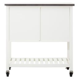 Orsina Compact Grey Kitchen Trolley, Sturdy Kitchen Trolley For Entertaining Guests, Versatile Kitchen Trolley in White - thumbnail 4
