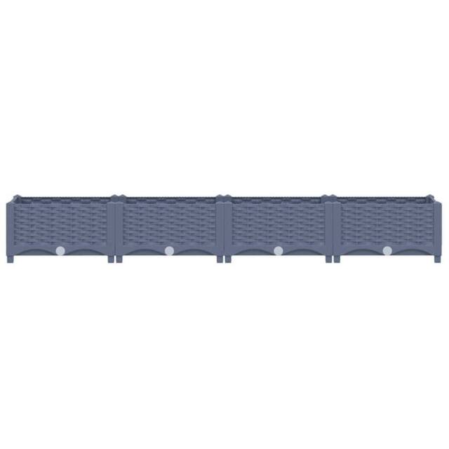 Berkfield Home Raised Bed 160x40x23 cm Polypropylene in Grey - Size: 160 x 40 x 23 cm - image 1