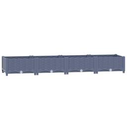 Berkfield Home Raised Bed 160x40x23 cm Polypropylene in Grey - Size: 160 x 40 x 23 cm - thumbnail 3