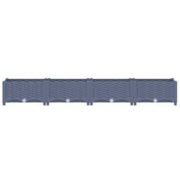 Berkfield Home Raised Bed 160x40x23 cm Polypropylene in Grey - Size: 160 x 40 x 23 cm - thumbnail 1
