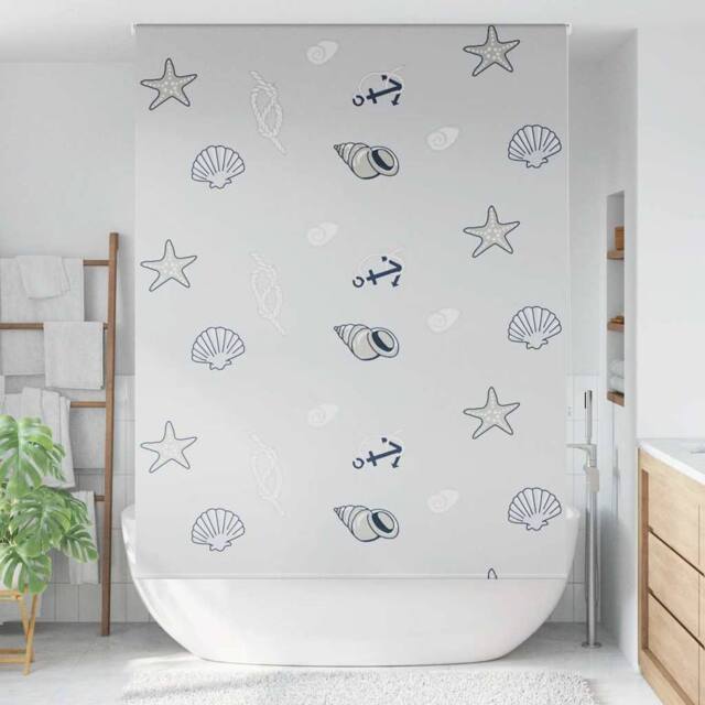 Berkfield Home Shower Roller Blind 150x240 cm Fabric Width 146 cm in Grey - image 1