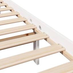 Berkfield Home Beautiful Bed Frame without Mattress White 135x190 cm Double Soli - thumbnail 9