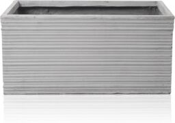 Primrose Terracotta Fibrecotta Berniss Trough Planter 80cm in Grey - thumbnail 2