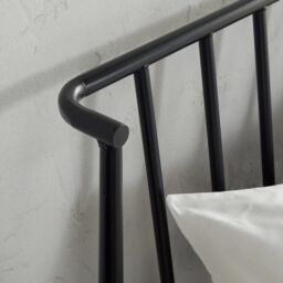Home Source Metal Frame Bed & Mattress Bedroom Furniture Headboard Black - Size: King - thumbnail 9