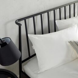 Home Source Metal Frame Bed & Mattress Bedroom Furniture Headboard Black - Size: King - thumbnail 8