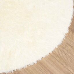 Berkfield Home Shaggy Rug High Pile NAVARRA Cream 160x160 cm Polyester - Size: Medium - thumbnail 4