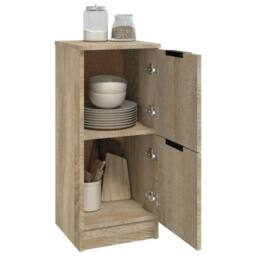 Berkfield Home Sideboard Sonoma Oak 30x30x70 cm Engineered Wood in Natural - Size: 30 x 30 x 70 cm - thumbnail 4