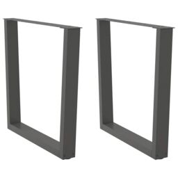 Berkfield Home Dining Table Legs V-Shape 2 pcs Anthracite 80x(72-73.3) cm Steel - thumbnail 1