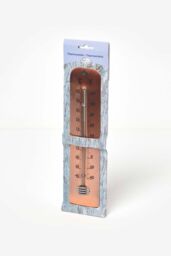 Homescapes Copper Metal Wall Thermometer, 30 cm - thumbnail 6