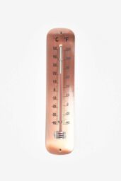 Homescapes Copper Metal Wall Thermometer, 30 cm - thumbnail 4