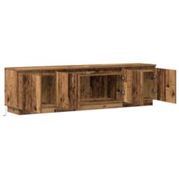 Berkfield Home TV Cabinet with LED Old Wood 180x38x49 cm Engineered Wood in Brown - Size: 180 x 38 x 49 cm - thumbnail 5