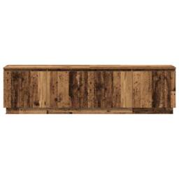Berkfield Home TV Cabinet with LED Old Wood 180x38x49 cm Engineered Wood in Brown - Size: 180 x 38 x 49 cm - thumbnail 6