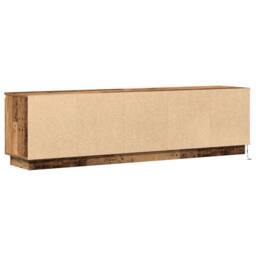 Berkfield Home TV Cabinet with LED Old Wood 180x38x49 cm Engineered Wood in Brown - Size: 180 x 38 x 49 cm - thumbnail 7