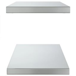 Berkfield Home Wall Shelves 2 pcs 75x30x3 cm Silver Stainless Steel - Size: 75 x 30 x 3 cm - thumbnail 6