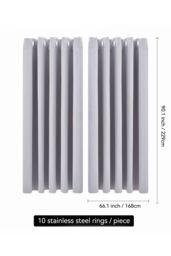 Living and Home 2 Panels Grey Blackout Curtains Polyester Drop Eyelet Curtains for Bedroom and Living Room, 168cm W x 229 cm H in Light Grey - thumbnail 6