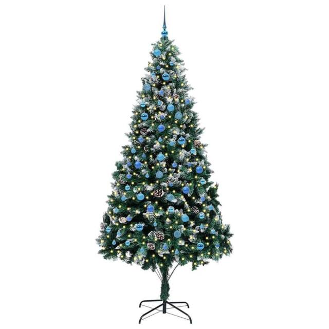 Berkfield Home Beautiful Artificial Christmas Tree with 300 LEDs with Stand Gree in Green - image 1