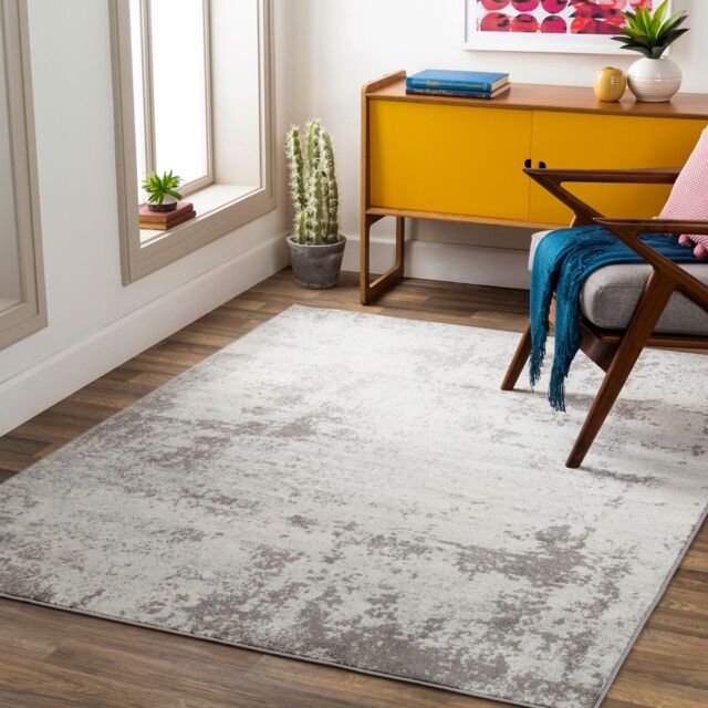 Livabliss Chester-Abstract Modern Marble Living Dining Bedroom Rug in Grey - Size: 160 cm x 220 cm - image 1