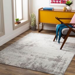 Livabliss Chester-Abstract Modern Marble Living Dining Bedroom Rug in Grey - Size: 160 cm x 220 cm - thumbnail 1