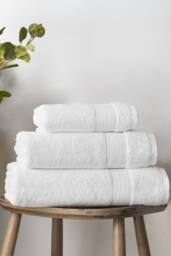 Bianca 'Supima Cotton' Towel in White - Size: Bath Sheet - thumbnail 3