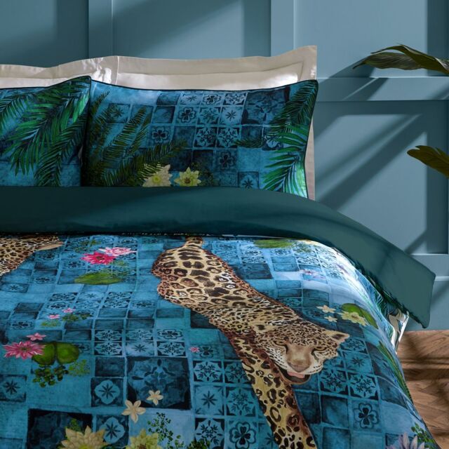 Paoletti Majorelle Exotic Pillowcase Pair in Blue - Size: Standard Pillow Case - image 1