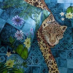 Paoletti Majorelle Exotic Pillowcase Pair in Blue - Size: Standard Pillow Case - thumbnail 2