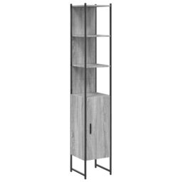 Berkfield Home Bathroom Cabinet Grey Sonoma 33x33x185.5 cm Engineered Wood - thumbnail 2