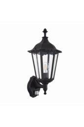 Netlighting Burford 1 Light Outdoor Wall Lantern Matt Black Paint Glass IP44 E27 - thumbnail 6