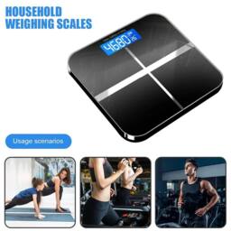 FLAVORA Digital Bathroom Scales High Precision Body Weight in Black - Size: 180 cm width x 180 cm drop - thumbnail 4