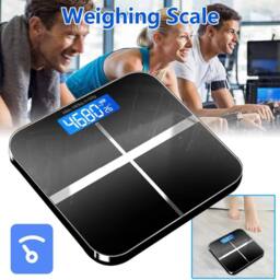 FLAVORA Digital Bathroom Scales High Precision Body Weight in Black - Size: 180 cm width x 180 cm drop - thumbnail 5