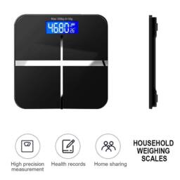 FLAVORA Digital Bathroom Scales High Precision Body Weight in Black - Size: 180 cm width x 180 cm drop - thumbnail 3