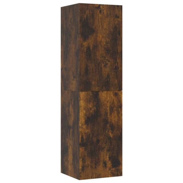 Berkfield Home Wall-mounted TV Cabinet Smoked Oak 30.5x30x110 cm in Brown - image 1