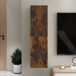 Berkfield Home Wall-mounted TV Cabinet Smoked Oak 30.5x30x110 cm in Brown - thumbnail 2