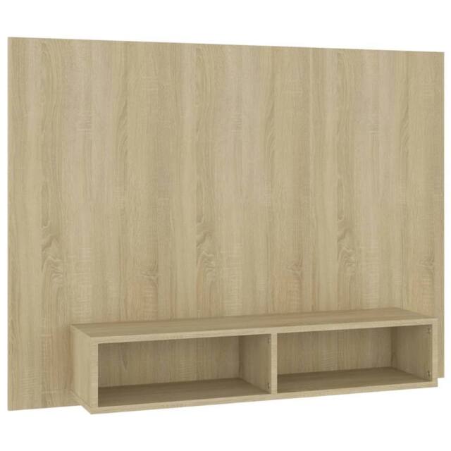 Berkfield Home Wall TV Cabinet Sonoma Oak 120x23.5x90 cm Engineered Wood in Tan - image 1
