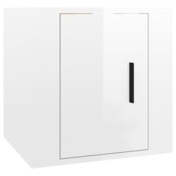 Berkfield Home Wall Mounted TV Cabinet High Gloss White 40x34, 5x40 cm - thumbnail 2