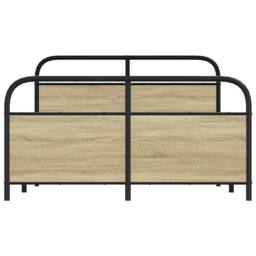 Berkfield Home Bed Frame Without Mattress 120x200 cm Sonoma Oak Engineered Wood in Brown - Size: Small Double - thumbnail 4