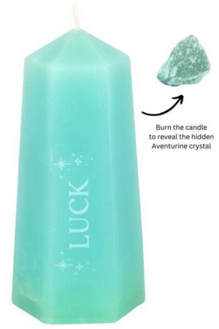 KDMD Luck Crystal Candle with Rough Green Aventurine - image 1