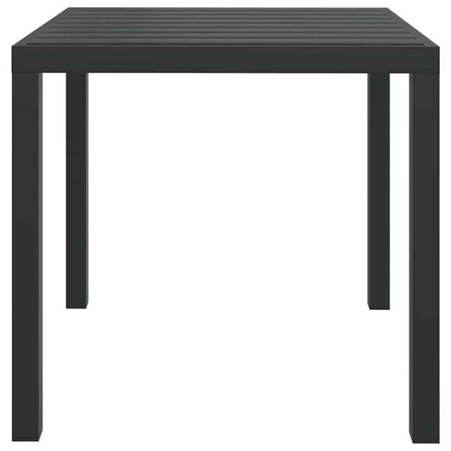 Berkfield Home Garden Table Black 80x80x74 cm Aluminium & WPC - Size: 80 x 80 x 74 cm - image 1