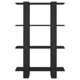 Berkfield Home Classic Book Cabinet/Room Divider Black 80x30x123.5 cm - thumbnail 5