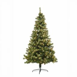 Shatchi Prelit Green Alaskan Pine Christmas Tree with Warm White LEDs - Size: 7ft - thumbnail 4