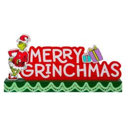 VFM e-Store Grinch Christmas Sign Decoration Festive Gift 15cm x 30cm Green X 1 - Size: 15 cm x 30 cm - thumbnail 1